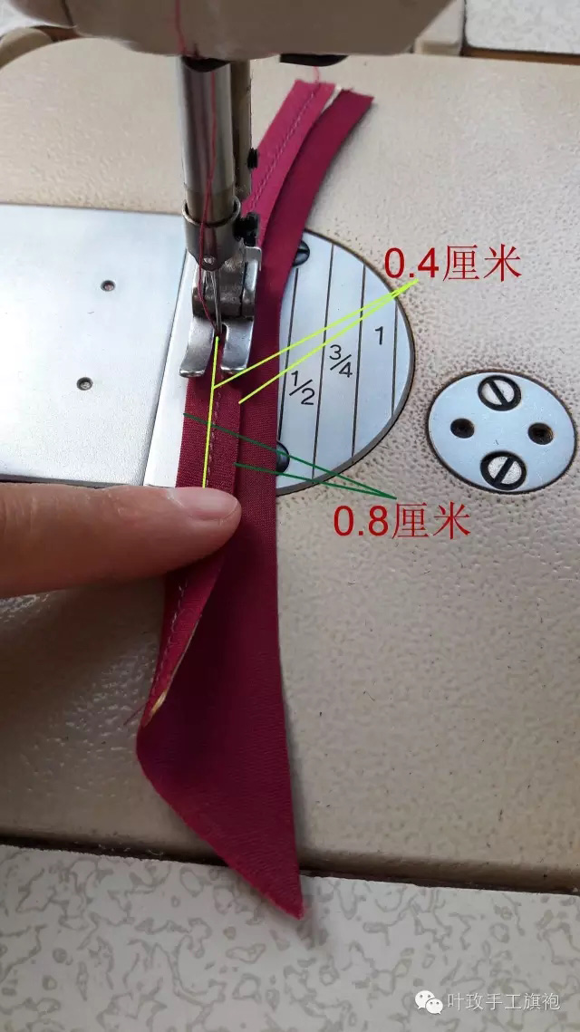 【教程】手工旗袍盘扣之双色坎牙软扣扣条制作方法