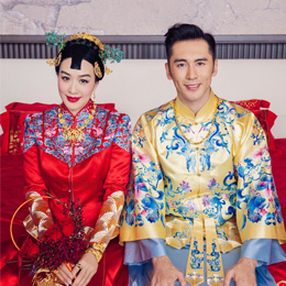 钟丽缇张伦硕大婚，花了2200小时制作的中式礼服曝光啦！