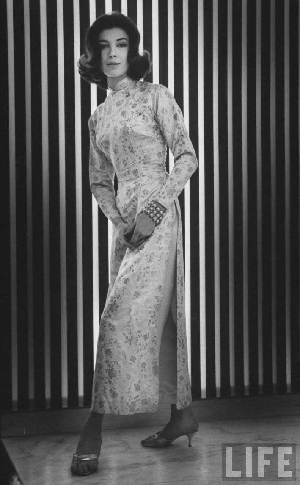 中西方旗袍美女妩媚典雅