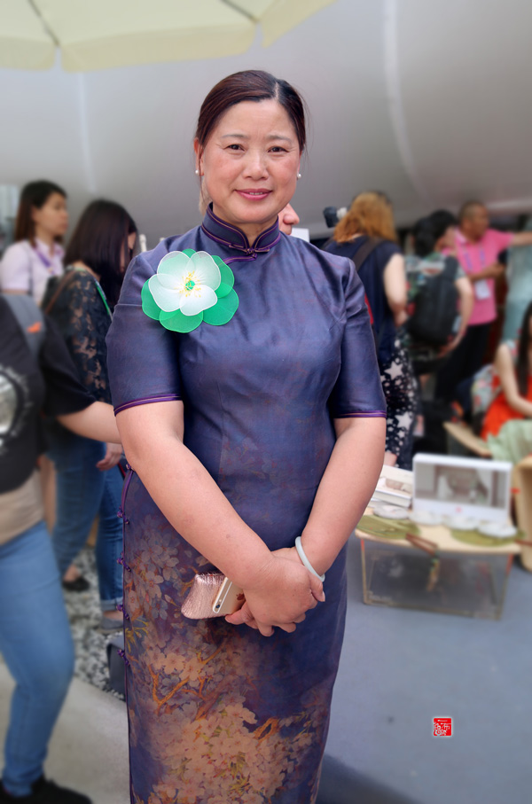 一布旗袍绽放米兰世博会